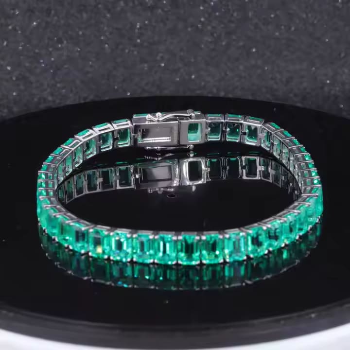 14K White Gold Moissanite Tennis Bracelet – Elite Edition