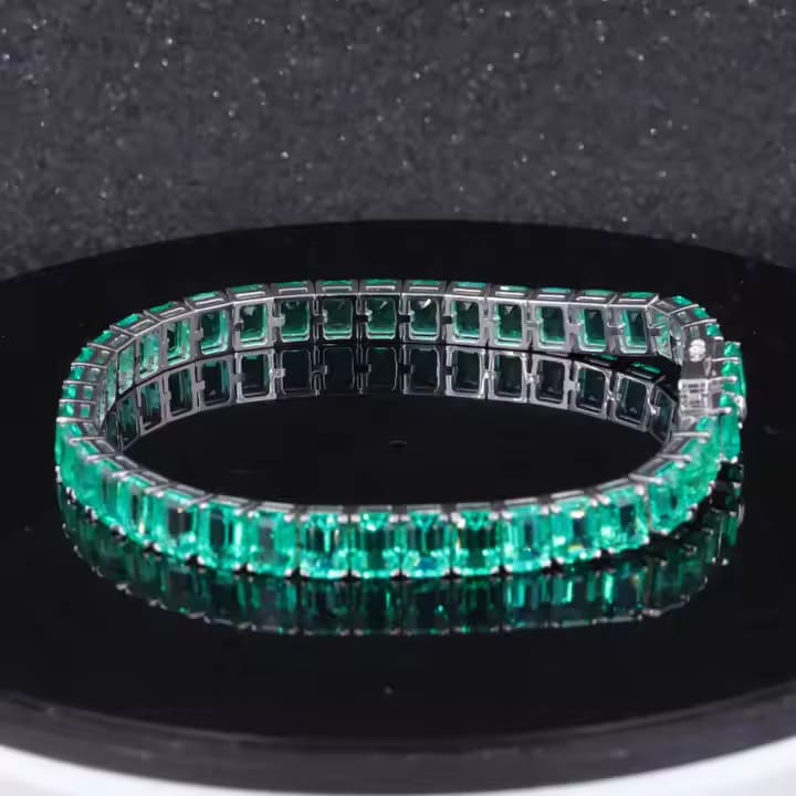 14K White Gold Moissanite Tennis Bracelet – Elite Edition