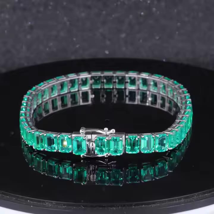 14K White Gold Moissanite Tennis Bracelet – Elite Edition